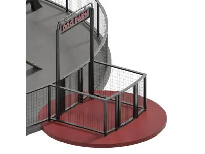 Dog walking area 1 3D model