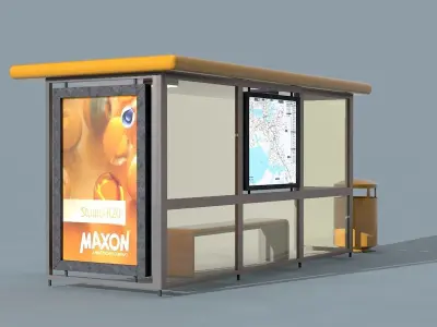 ponto de onibus 3D model