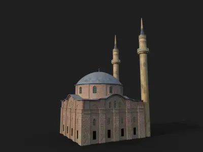 Emir Sultan Mosque Model Low-poly 3D model