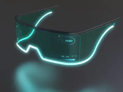 Modern sci-fi Goggles Glasses 3D model