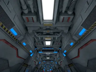 Sci fi Corridor 3D model