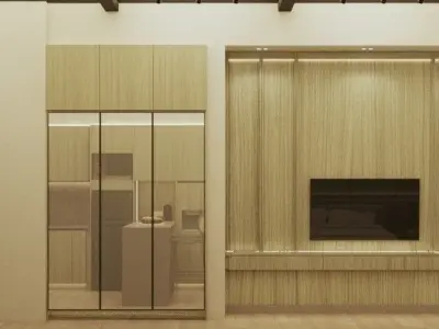 Studio Apartment Room 3D model