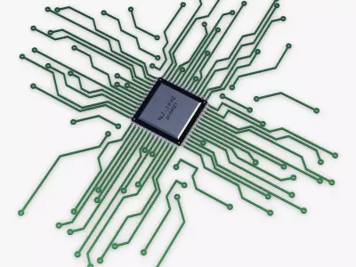 Electronic circuit v 4 3D model