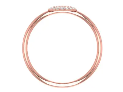 Solitaire Women Light Weight Band Ring 3D print model