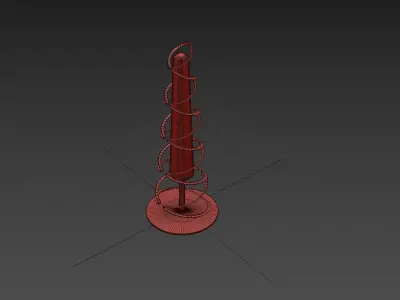Floor Helix Lamp Low-poly 3D model