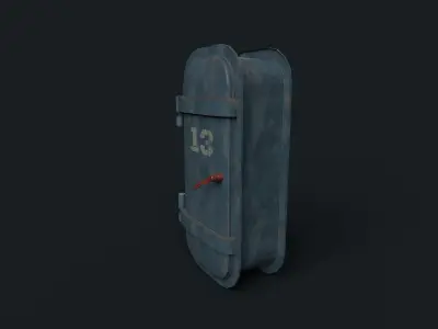 Door bunker Low-poly 3D model