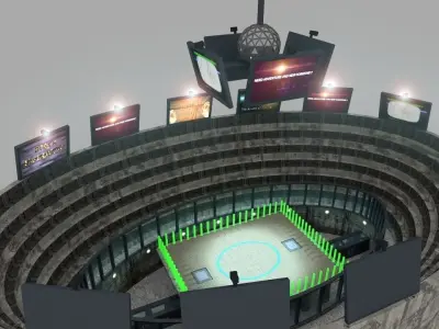 Futuristic Gladiators Arena Low-poly 3D model