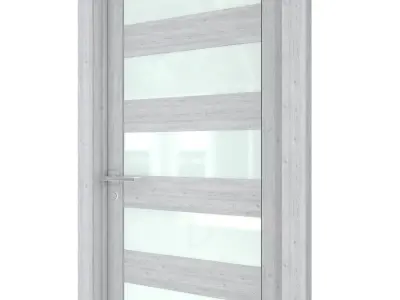 Door-043 interior door with slats 3D model