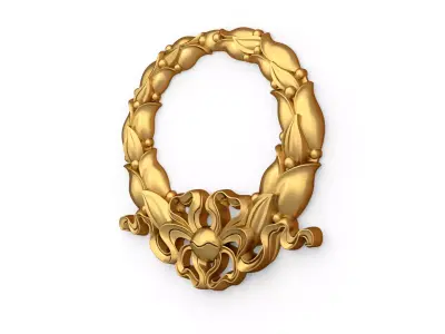 classic decorative onlay Wreath cnc 3d printing stl 01 3D print model