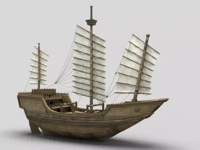Ancient Chinese Ship 02 3D model