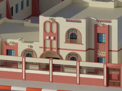 arabic School complex 3D model