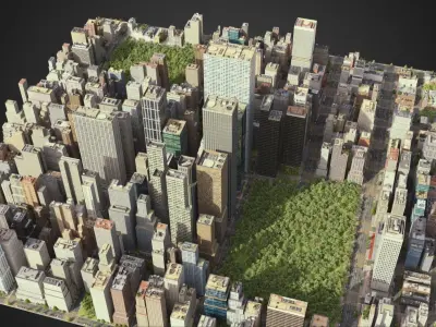 Realistic City R4 3D model