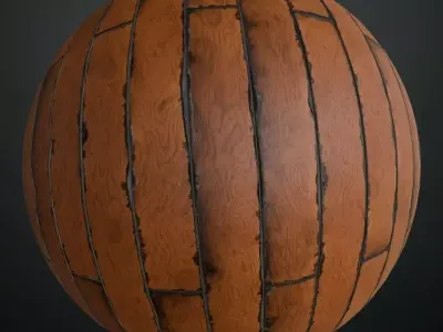 Dark Vertical Grain Rosewood PBR Seamless Texture