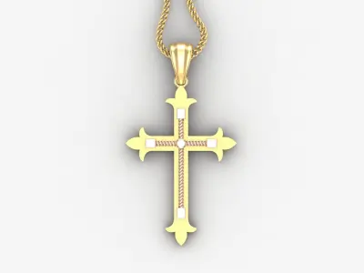 Cross Light Gold 4CP094 3DM STL 3D model