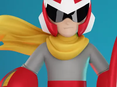Blues Protoman Rockman MegaMan 3D model