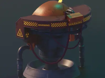 Scifi Control Desk Low-poly 3D model