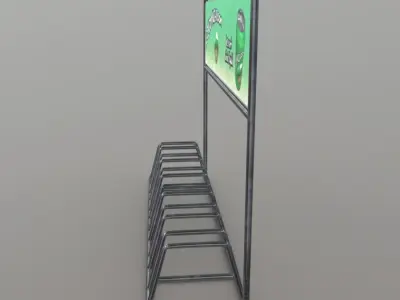 Bicycle Stand  Low-poly 3D model