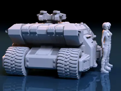 SCI-FI ROVER 3D print model