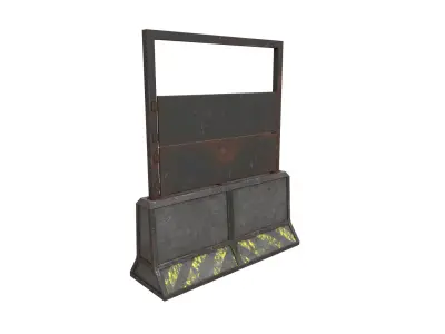 Concrete RoadBlock Barrier Barricade 3D model shop