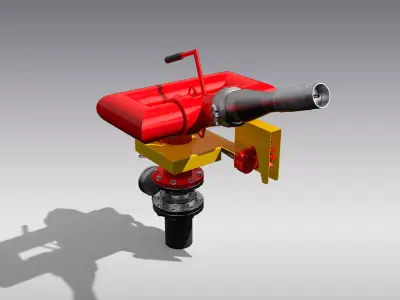 Oscillating Fire Monitor 3D model