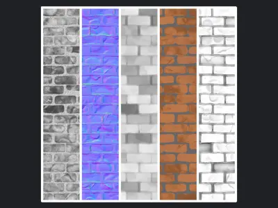 Stylized Brick Wall Material 02 Texture