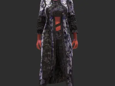 SCIFI JACKET PANT ENSEMBLE 3D model