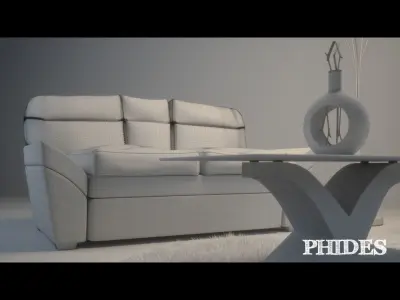 couch scene 1 3D model