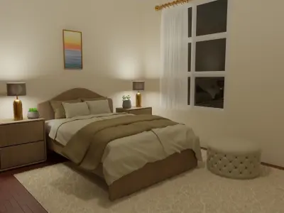 bedroom scene model 2 3D model