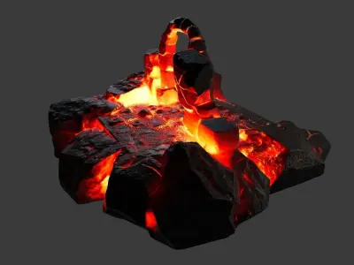 Hell Gate Low-poly 3D model