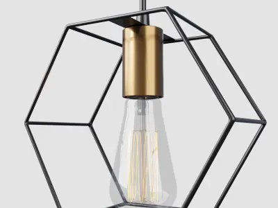 Collection of three chandeliers Low-poly 3D model