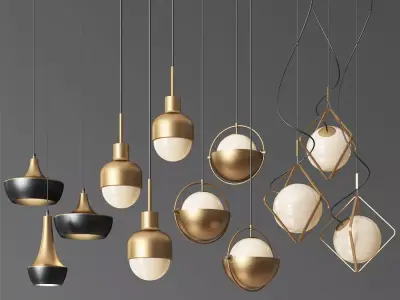 Pendant Light Collection 3D model