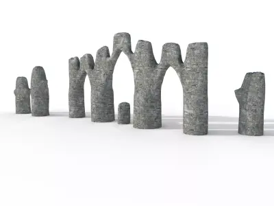 Fyrish Monument Low-poly 3D model