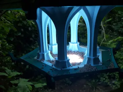 Light  Bird Temple Free 3D print model