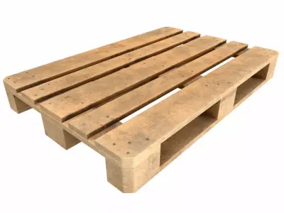 dirty wood euro pallet 3D model