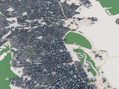 Hobart City Australia 3D model