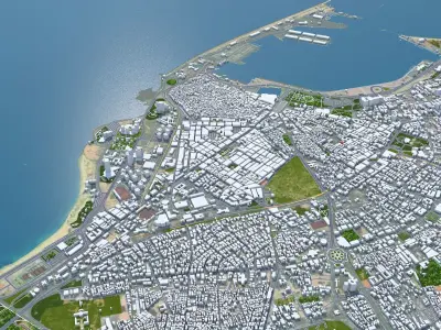 Tripoli Libya 60km Low-poly 3D model