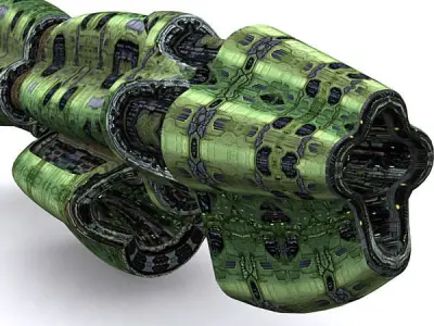 3DRT - Sci-Fi Norad Battleship - Neox Low-poly 3D model