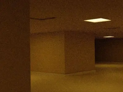 Escape to the Backrooms Low-poly 3D model