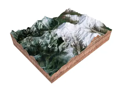 Gyala Peri Mountain China 3D model