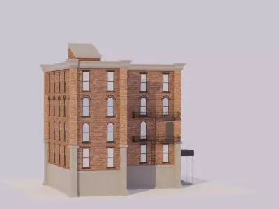 Modular Building Free low-poly 3D model