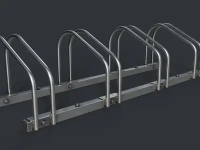 Bike Rack 1 PBR Game Ready Low-poly 3D model