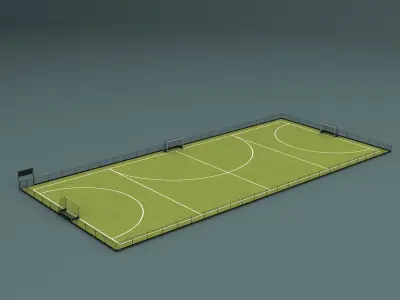 Field Hockey Training Pitch 3D model