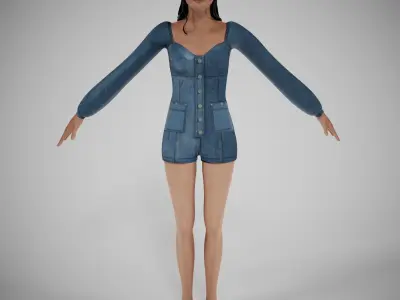Woman fashion outfit v4 3D model