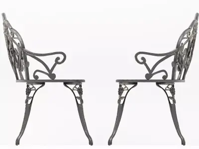 Garden bench Low-poly 3D model purchase