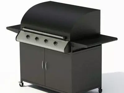 Outdoor Black Grill 3D model
