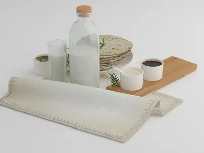 Milk and Cakes 3D model