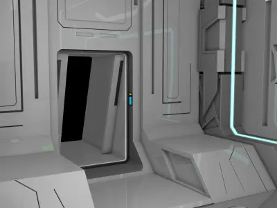 Sci Fi Interior 3D model 49