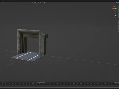 Tunnel Overpass Low-poly 3D model