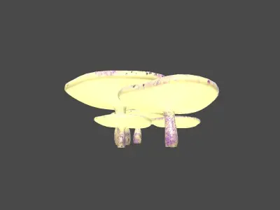Fantasy Mushroom I08 Purple Yellow - Scene Backdrop Design Low-poly 3D model