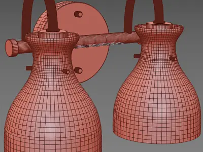 Almine-2 Armed Sconce by Corrigan Studio 3D model